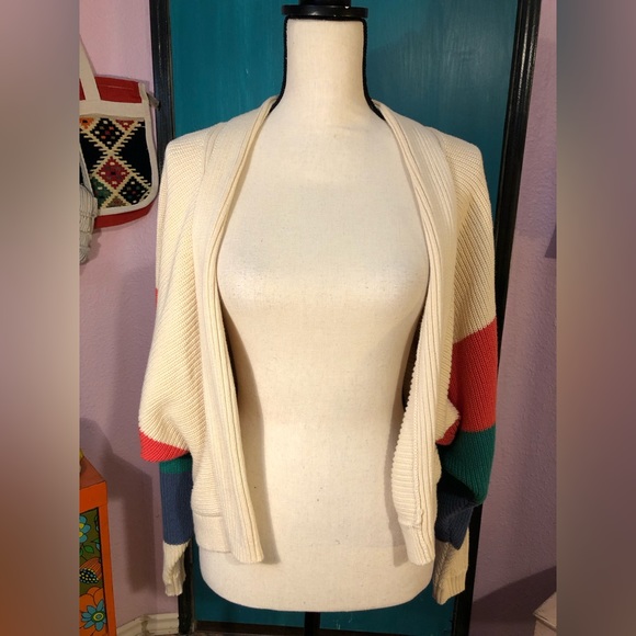 CAbi Cream Trio Striped Cardigan Size S - Picture 2 of 16